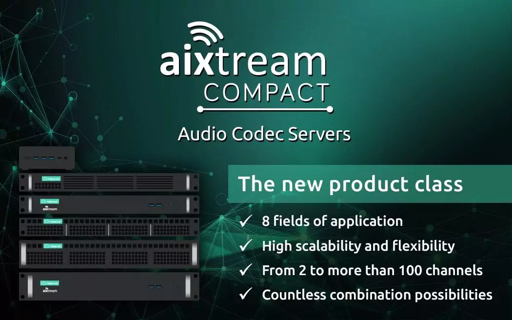 Audio Codec Servers powered by aixtream COMPACT software